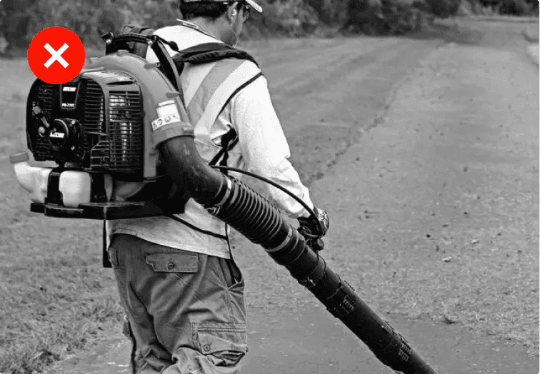 Traditional backpack blower