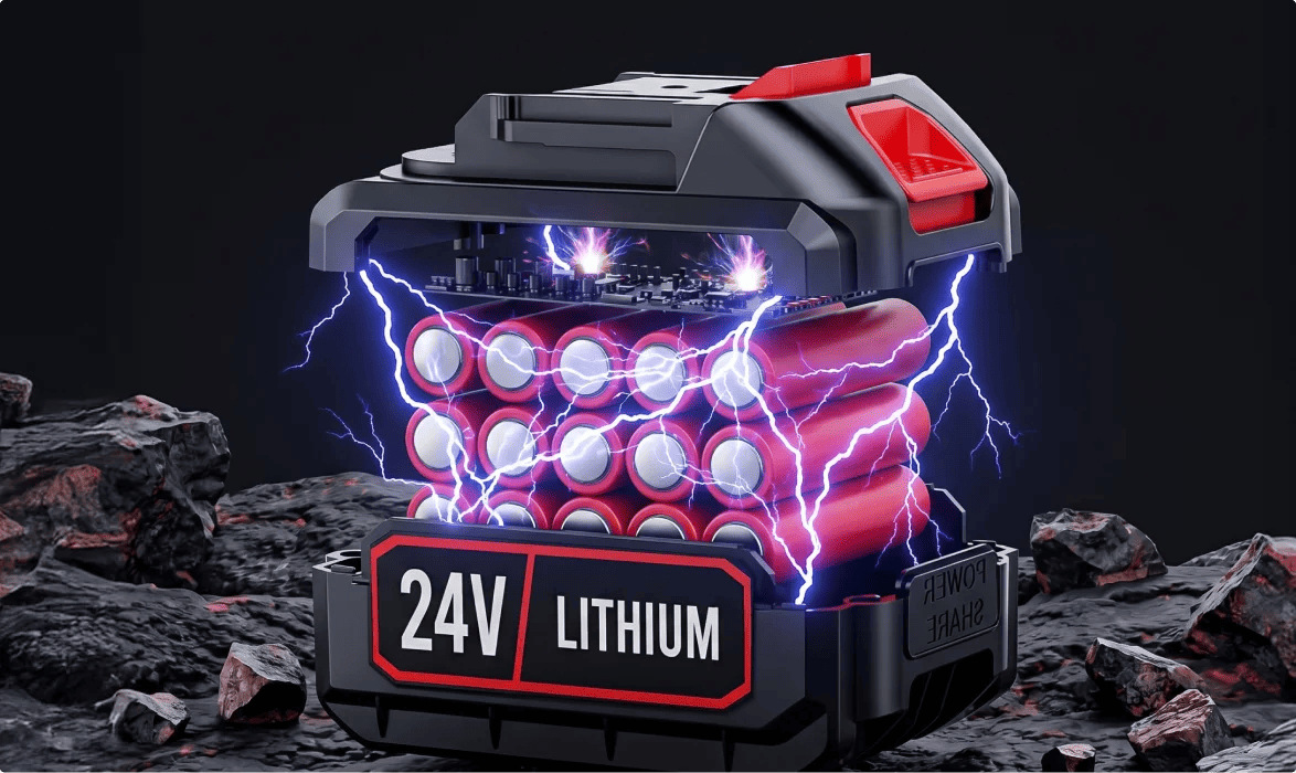 24V lithium battery for the Wood Ranger power blower